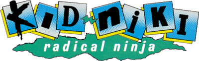 Kid Niki Radical Ninja logo for Commodore 64